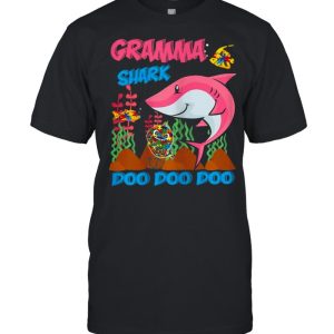 Women's Gramma Shark Doo Doo Doo Autism Shark Mother's Day Shirt 1