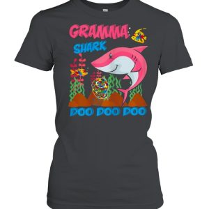 Women's Gramma Shark Doo Doo Doo Autism Shark Mother's Day Shirt 2