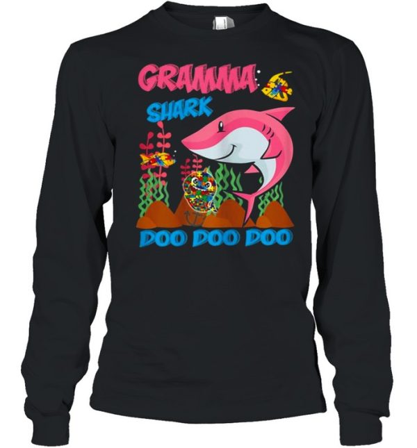 Women’s Gramma Shark Doo Doo Doo Autism Shark Mother’s Day Shirt