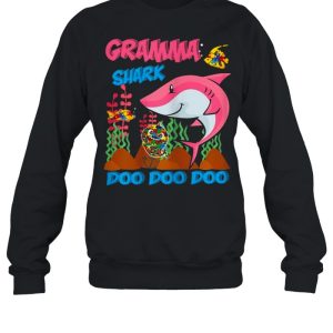 Women's Gramma Shark Doo Doo Doo Autism Shark Mother's Day Shirt 4