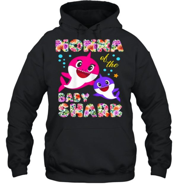 Women’s Nonna Of The Baby Shark Birthday Flower Nonna Shark Shirt