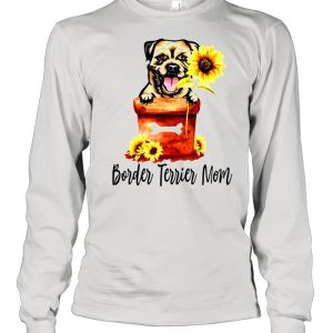 Women's Sunflower Border Terrier Mom Dog Lover Gifts shirt 3