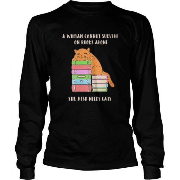 Womens All I need is books &amp Cats art Shirt