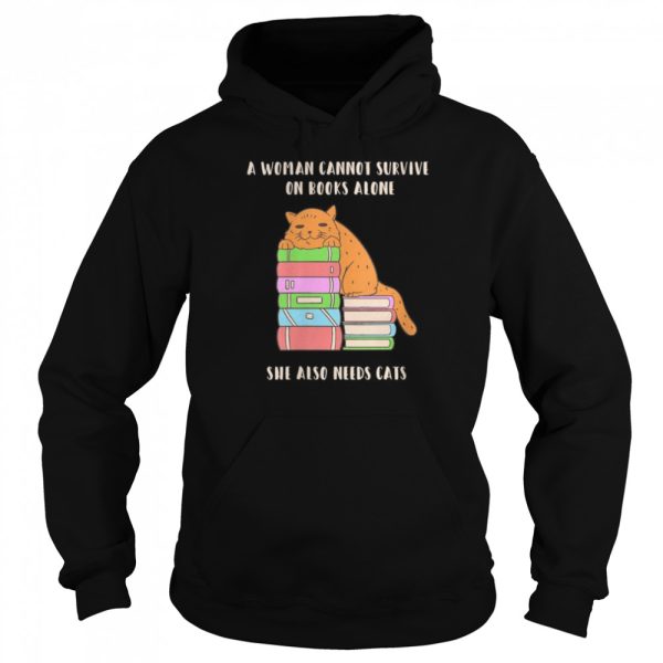 Womens All I need is books &amp Cats art Shirt