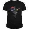 Womens Dabbing Pirate Halloween Orca Vintage V-Neck T-Shirt