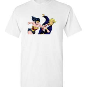 Wonder Woman Punching Trump Funny Politic T-shirts