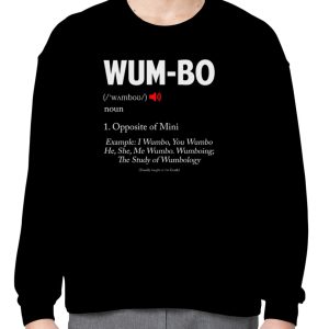 Wumbo Definition White Text shirt