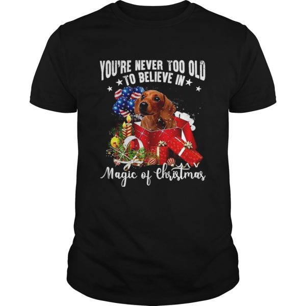 Youre Never Too Old To Believe In Magic Of Christmas shirt