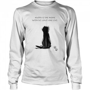 black Cat Happy Is The Home With At Least One Cat Shirt 3