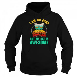 cat I am no good but my cat is awesome shirt 5