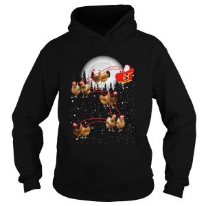 chicken with santa claus xmas shirt 1