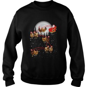 chicken with santa claus xmas shirt 3