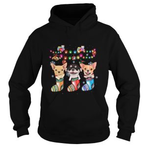 chihuahua socks merry Christmas light shirt 1