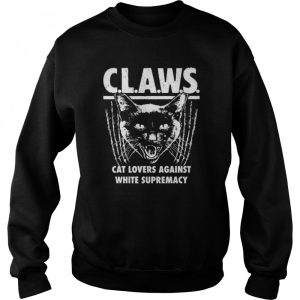 claws cat lovers against white supremacy shirt 4