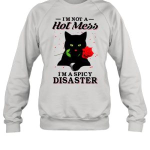 Black Cat Im Not A Hot Mess I’m A Spicy Disaster shirt