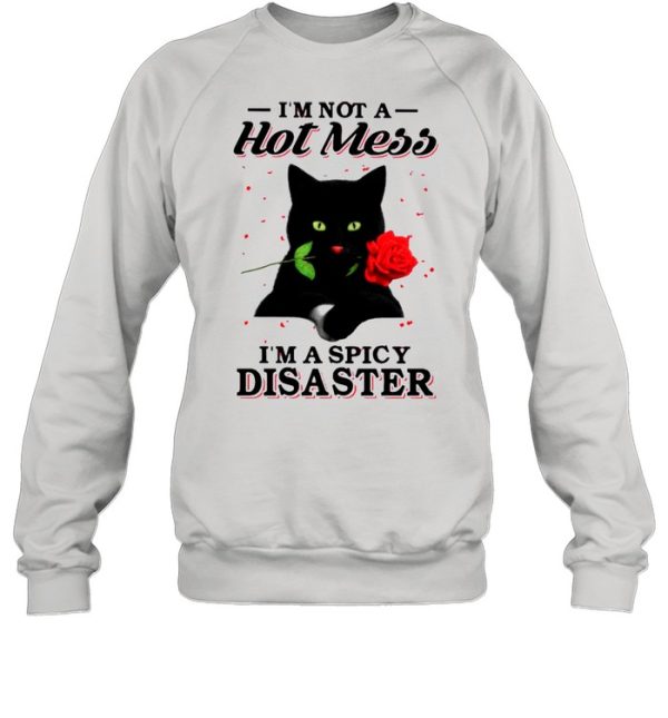 Black Cat Im Not A Hot Mess I’m A Spicy Disaster shirt