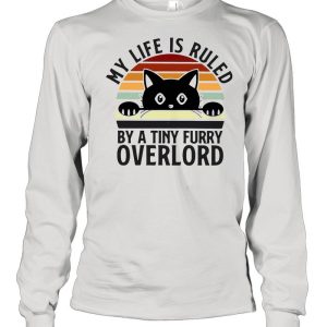 Black Cat My Life Is Ruled By A Tiny Furry Overlord Vintage shirt 1