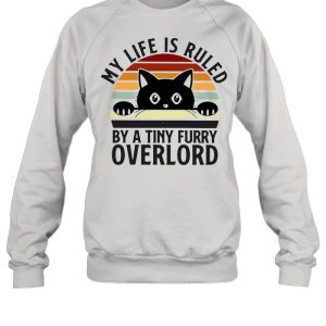 Black Cat My Life Is Ruled By A Tiny Furry Overlord Vintage shirt 2