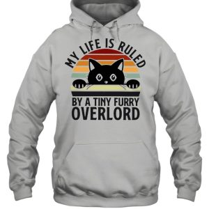 Black Cat My Life Is Ruled By A Tiny Furry Overlord Vintage shirt 3