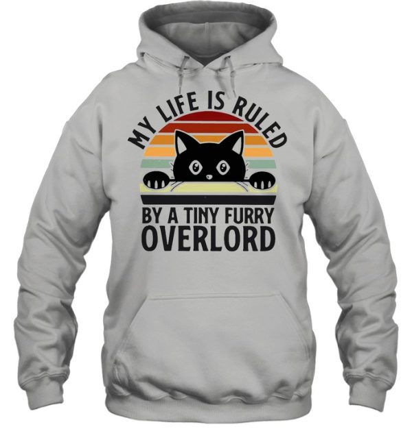 Black Cat My Life Is Ruled By A Tiny Furry Overlord Vintage shirt
