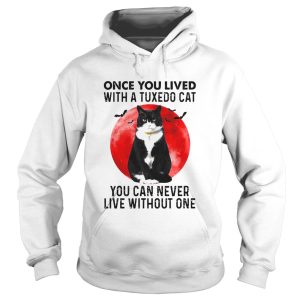 Black Cat Once You Lived With A Tuxedo Cat You Can Never Live Without One Moon shirt 1