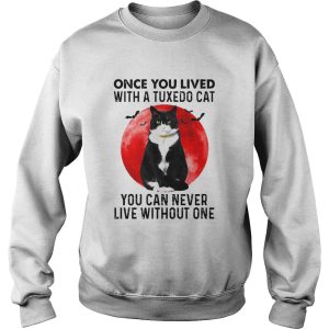 Black Cat Once You Lived With A Tuxedo Cat You Can Never Live Without One Moon shirt 3