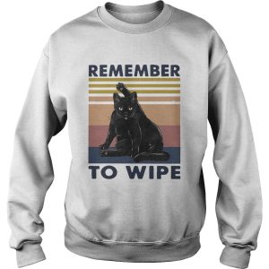 Black Cat Remember To Wipe Vintage Retro shirt 2