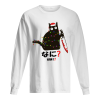 Black Cat Santa Knife Nani Christmas shirt