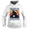 Black Cat Santa Thats What I Do I Drink Tea I Hate People And I Know Things Vintage shirt