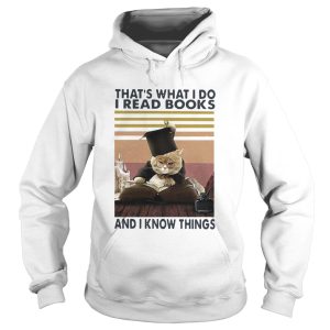 Black Cat Thats What I Do I Read Books And I Know Things Vintage shirt 1