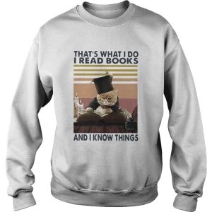 Black Cat Thats What I Do I Read Books And I Know Things Vintage shirt 2