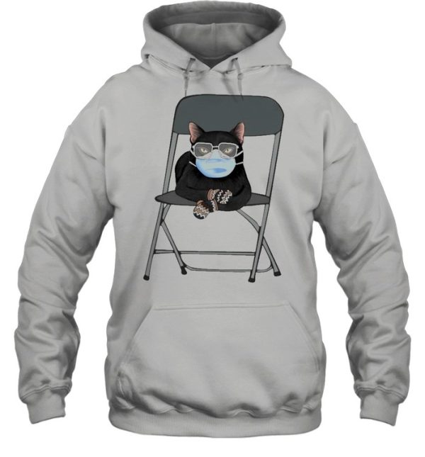 Black Cat face mask and Mittens shirt