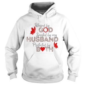 Blessed by god spoiled by my husband protected by both heart shirt