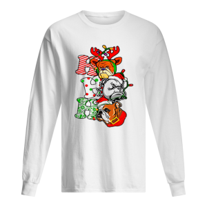 Bulldog Santa Ho Ho Ho Christmas shirt
