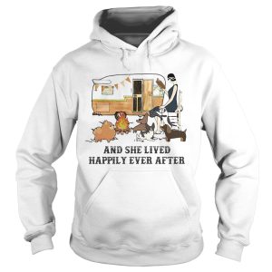 Camping fire and she lived happily ever after shirt 1