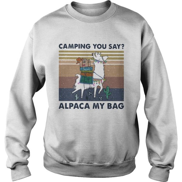 Camping you say alpaca my bag vintage shirt