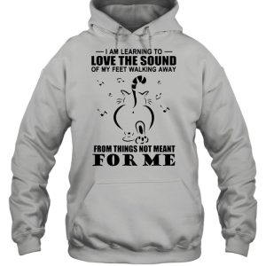 Cat I Am Learning To Love The Sound Of My Feet Walking Away From Things Not Meant For Me shirt