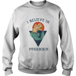 Cat I Believe In Purrmaid Sunset shirt 2