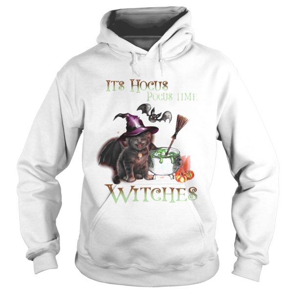 Cat Its Hocus Pocus Time Witch Halloween shirt