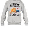Cat Reading Book Solves Most Of My Problems And Drink Wine Solves The Rest shirt