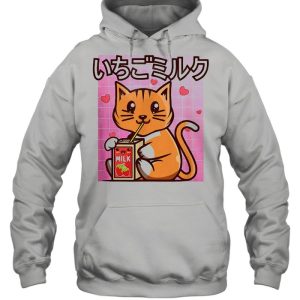 Cat Strawberry Milk Japanese Kawaii Style Otaku Lovers shirt 3