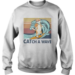 Cat Surfing Catch A Wave Vintage shirt 2