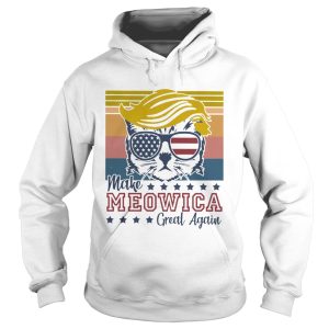Cat donald trump make meowica great again american flag independence day vintage retro shirt
