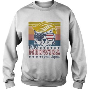 Cat donald trump make meowica great again american flag independence day vintage retro shirt 2