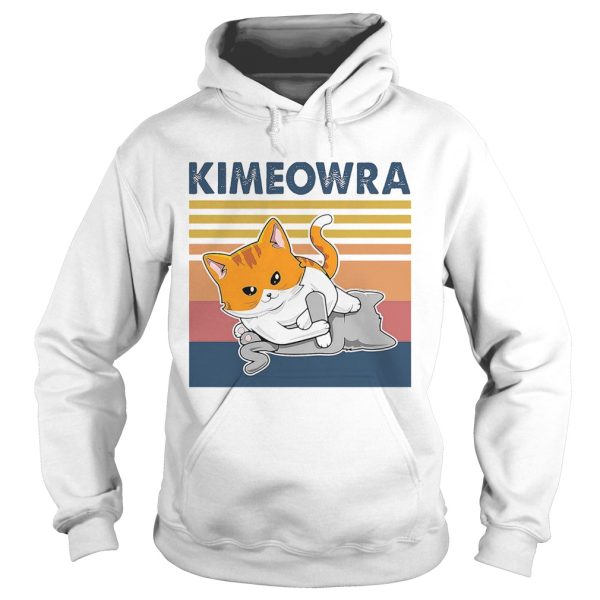 Cat kimeowra vintage retro shirt