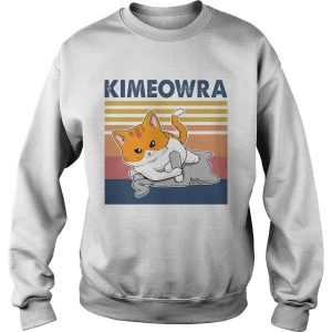 Cat kimeowra vintage retro shirt
