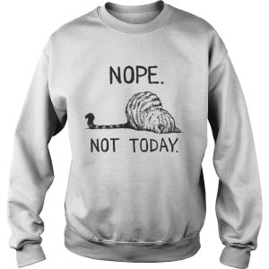 Cat lazy nope not today shirt 3