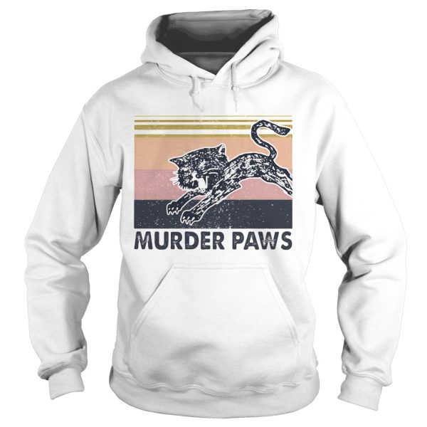 Cat murder paws vintage retro shirt