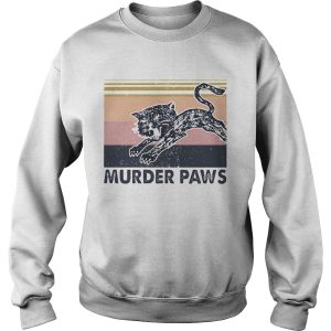 Cat murder paws vintage retro shirt