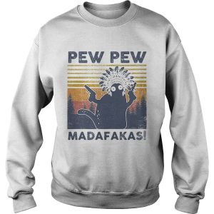 Cat native pew pew madafakas vintage retro shirt